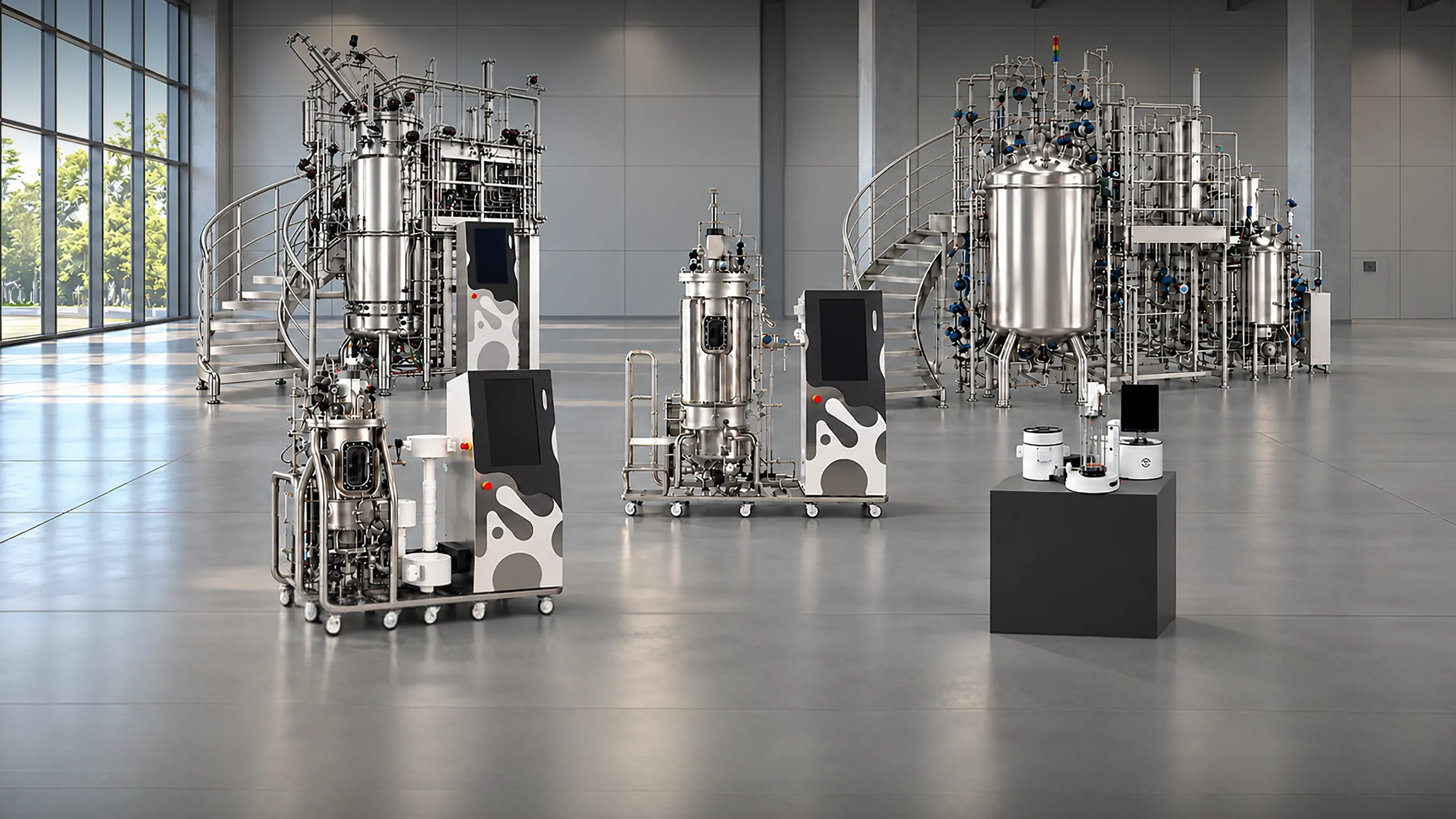 Thewaico bioreactor range in one hall